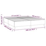 vidaXL Cadre de lit sans matelas noir 180x200 cm tissu