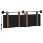 vidaXL Tête de lit suspendue Avec lumière LED Vert foncé PU antique