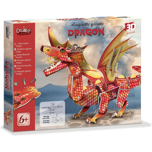 Maquette - Dragon - Articulée - Montage facile sans colle - Dès 6 ans - Activité manuelle