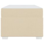 vidaXL Cadre de lit avec matelas Crème 90 x 190 cm tissu