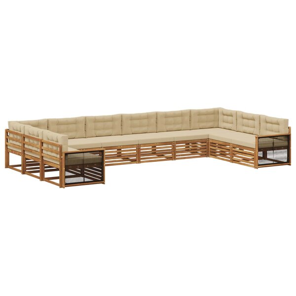 vidaXL Ensembles de canapés 10 pc Bois d'Acacia Massif