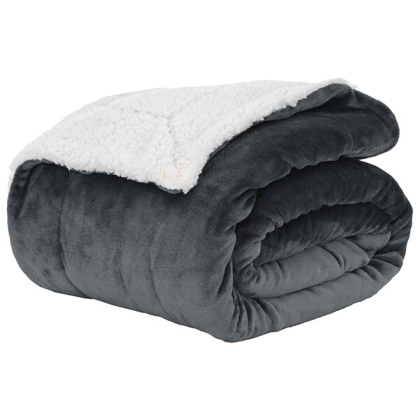 vidaXL plaid Gris foncé 130 x 150 cm 1 kg Polaire