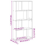 vidaXL Bibliothèque chêne sonoma 60x20x120 cm bois d'ingénierie