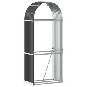 vidaXL Porte-bûches Anthracite 80x45x190 cm Acier galvanisé