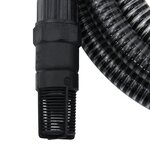 vidaXL Tuyau d'aspiration avec raccords en PVC noir 1" 7 m PVC