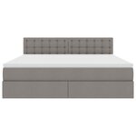 vidaXL Lit avec rangement et matelas avec matelas Taupe 160 x 200 cm