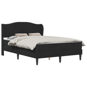 vidaXL Cadre de lit avec tête de lit Noir 140 x 190 cm Velours