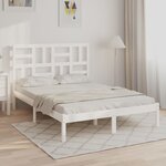 vidaXL Cadre de lit sans matelas blanc bois massif 150x200 cm