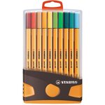 Colorparade x 20 stylos-feutres STABILO point 88 boîtier gris/orange