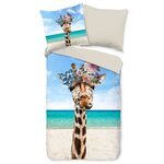 Pure housse de couette cool giraffe 135x200 cm