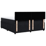 vidaXL Sommier à lattes de lit et matelas Noir 200x200 cm Velours