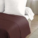 Drap plat 100 coton 240 x 300 cm - Marron