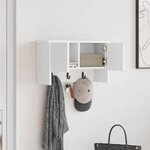 vidaXL Porte-manteau mural Blanc 50 x 20 x 30 cm Bois d'ingénierie