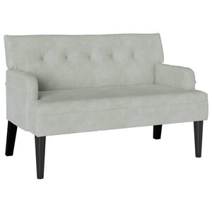 vidaXL Banc Chesterfield Gris clair 112 x 65 5 x 75 cm Velours