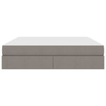 vidaXL Lit avec rangement et matelas Taupe 180 x 200 cm Polyester