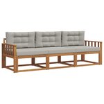 vidaXL Ensemble de canapés d'extérieur 3 pc Gris Naturel et Clair