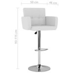 Vidaxl tabourets de bar lot de 2 blanc similicuir