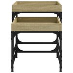 vidaXL Tables d'appoint 2 Pièces Chêne sonoma Bois d'ingénierie