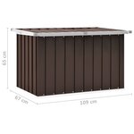 vidaXL Boîte de rangement de jardin Marron 109x67x65 cm