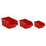 vidaXL Ensemble d'étagères d'atelier 35 Pièces Rouge et noir 77x39 cm PP