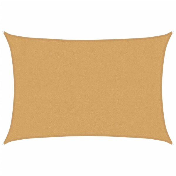 vidaXL Voile d'ombrage 160 g/m² rectangulaire sable 3x4 m PEHD