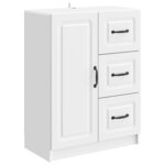 vidaXL Buffet Blanc brillant 66 x 34 5 x 87 cm Bois d'ingénierie
