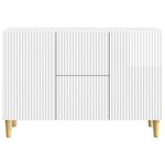 vidaXL Buffet Blanc brillant 89 x 34 5 x 60 cm Bois d'ingénierie