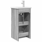 vidaXL Meuble de salle de bain avec évier Sonoma gris