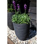 Capi Pot à fleurs Nature Rib élégant bas 46x58 cm noir KBLR783