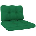 vidaXL Chaises de jardin lot de 2 avec coussins vert Pin imprégné