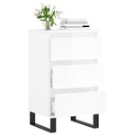 vidaXL Buffet blanc brillant 40x35x70 cm bois d'ingénierie