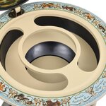 vidaXL Bar sous forme de globe Bois d'eucalyptus Bleu