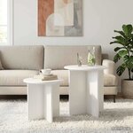 vidaXL Ensemble de tables d'appoint 2 Pièces Bois d’ingénierie