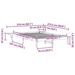 vidaXL Cadre de lit avec tables de chevet Blanc 160 x 210 cm