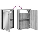 vidaXL Armoire à miroir de salle de bain sonoma gris bois d’ingénierie
