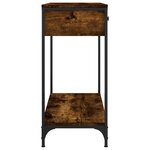 vidaXL Table console chêne fumé 75x34 5x75 cm bois d'ingénierie
