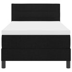 vidaXL lit Box Spring avec matelas Noir 90x190 cm Tissu
