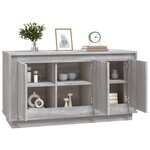 vidaXL Buffet sonoma gris 102x35x55 cm bois d'ingénierie