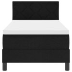 vidaXL Lit à ressorts avec matelas Noir 80 x 200 cm tissu