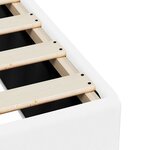 vidaXL Cadre de lit sans matelas blanc similicuir