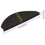 vidaXL Tapis d'escalier auto-adhésifs 10 Pièces anthracite 65x22 5x3 5 cm
