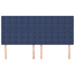 vidaXL Tête de lit Bleu 180x5x118/128 cm Tissu