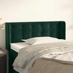 vidaXL Tête de lit avec oreilles Vert foncé 103x16x78/88 cm Velours