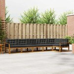 vidaXL Ensemble de canapés d'extérieur 6 Pièces Naturel et Anthracite