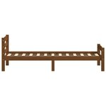 vidaXL Cadre de lit Marron miel Bois de pin massif 100x200 cm