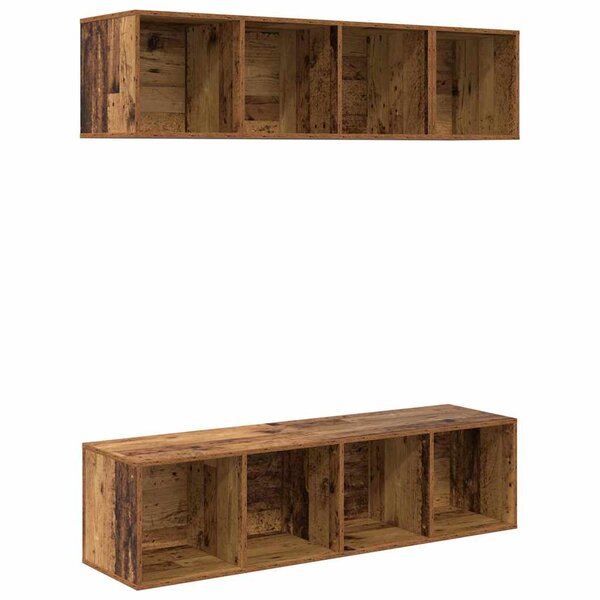 vidaXL Ensemble de meubles TV 3 Pièces Bois ancien Bois d'ingénierie