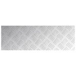 vidaXL Plaques à damier 4 Pièces Argent 60 x 20 cm Aluminium