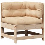 vidaXL Salon de jardin 8 Pièces avec coussins Bois de pin massif