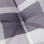 vidaXL Coussins de chaise jardin à dossier haut lot de 2 carreaux gris