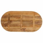vidaXL Dessus de table 90x40x3 8 cm ovale bois massif de manguier